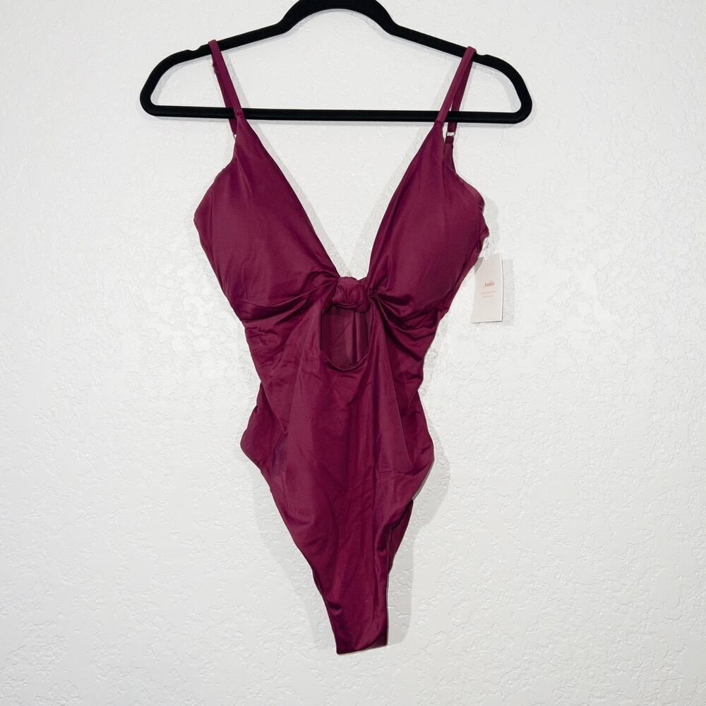 NWT Andie Plum Purple Santorini One Piece Swimsuit Size XL - Picture 3 of 8